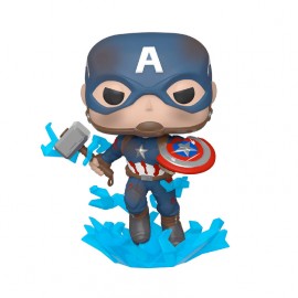 Funko Pop Capt America  W/Broken Shield & Mjolnir – Endgame-JuguetesPanda-Pop