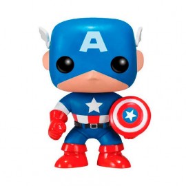 Funko Pop Captain America Bobble – Pop Marvel – Marvel Universe-JuguetesPanda-Pop